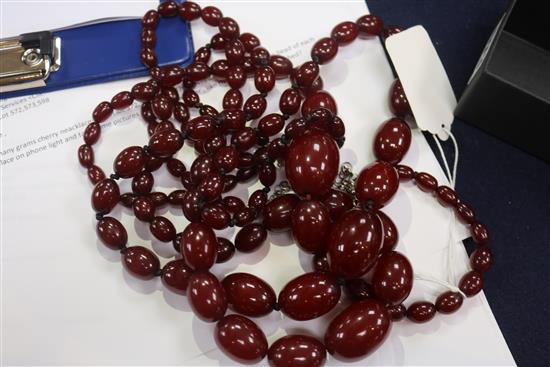 Cherry amber beads